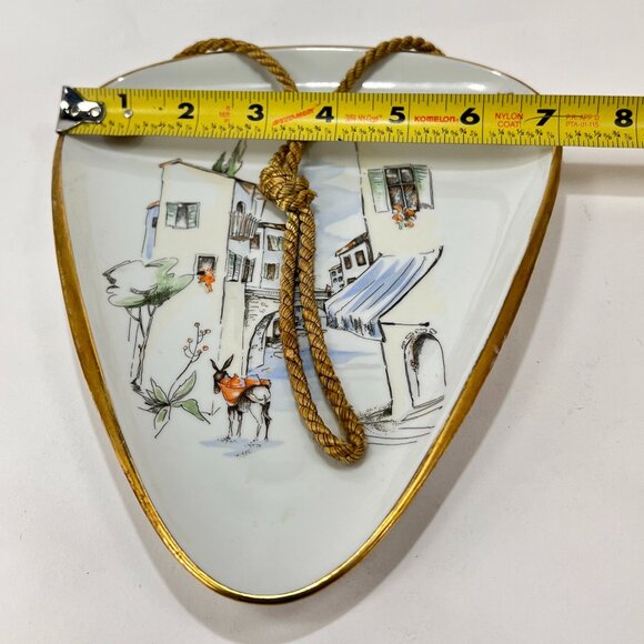 Vtg Alka Kunst Porcelain Wall Hang Plate White Rialto Germany Bavaria MCM 50s - Picture 14 of 16